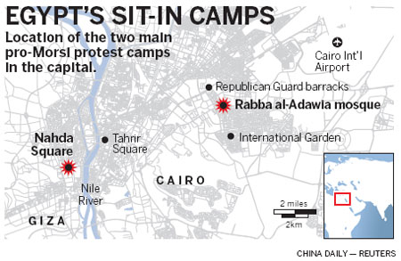 Blood flows at Egyptian protests