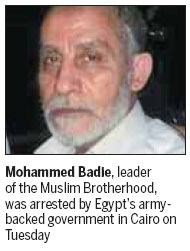 Egypt arrests Muslim Brotherhood's leader