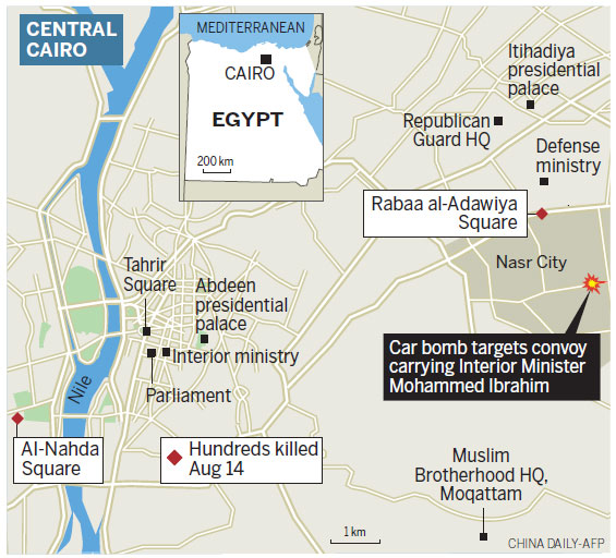 Egypt's interior minister survives car bomb attack