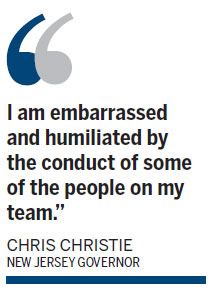 Christie 'humiliated' in scandal over traffic