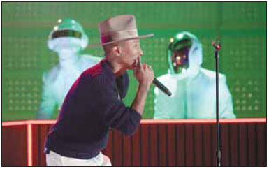 Daft Punk, Pharrell dominate at Grammys
