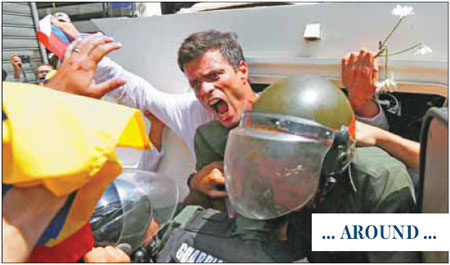 Venezuelan opposition leader taken into custody during rally