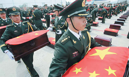 Remains of Chinese soldiers finally home