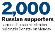 Pro-Russians declare independence in eastern Ukrainian city of Donetsk