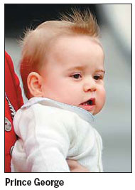 Poor weather greets baby prince