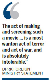 DPRK calls murder film 'act of terror'