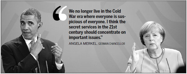 Merkel seeks change in behavior amid spying row