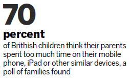Screen addict parents accused of hypocrisy by their children
