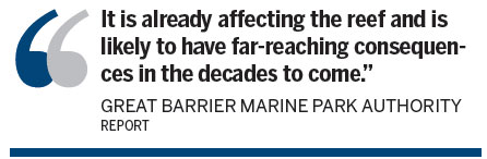 Climate change threatens Great Barrier Reef