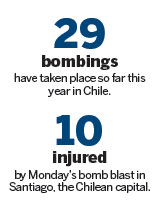 Bomb blast brings terror to Chilean capital