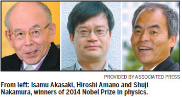 Nobel Prize goes to inventors of LED lights