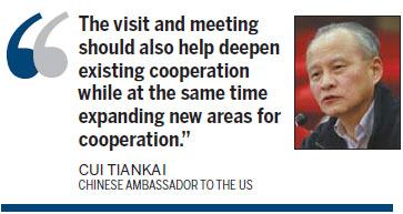 Kerry, Cui reaffirm bilateral ties