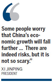 Xi dispels concerns over growth woes