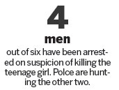 Six men kill girl after she refuses advances