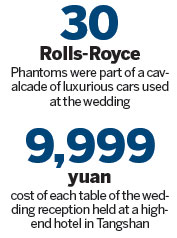 Lavish wedding bucks frugality