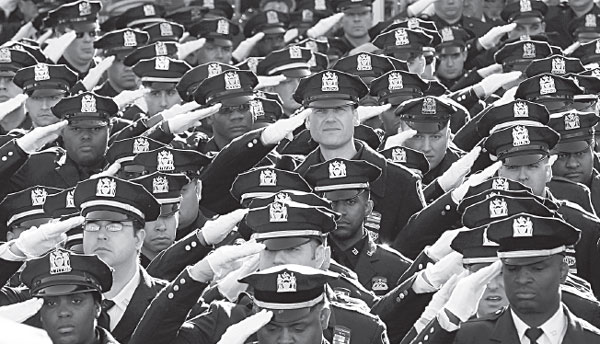 New York's finest salute fallen colleague