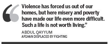 Families flee war, face brutal winter