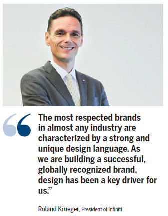 Aesthetics of contrast give Infiniti distinction