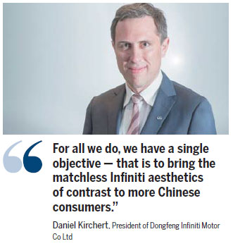 Aesthetics of contrast give Infiniti distinction