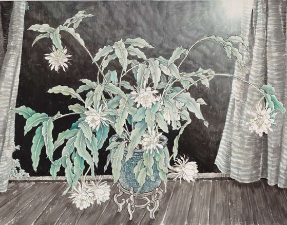 Painter has first solo show on mainland