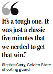Curry spices up Warriors' OT triumph