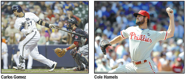 Gomez, Hamels join deadline trade parade