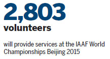 Volunteers support track and field championships