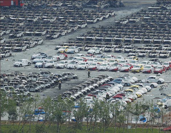 Car losses in Tianjin become clearer
