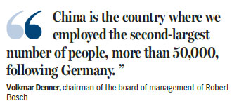 Bosch aims to lead China's vehicle changes