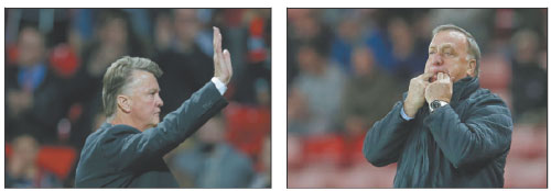 Dutch managers face off at Old Trafford