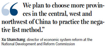 Negative list for foreign investment expanded to inland regions