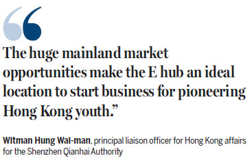 E Hub acts as bridge for young entrepreneurs from mainland, HK