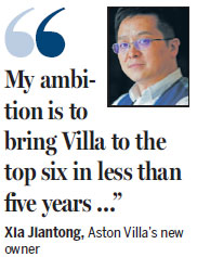 Villa owner promises EPL return