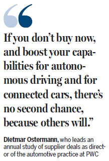 Technology driving parts makers' takeovers