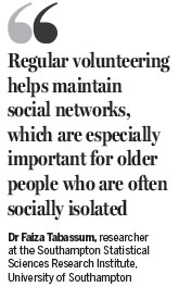 Volunteering is not beneficial until you hit 40, study finds