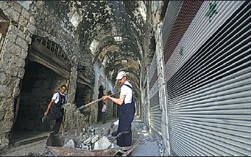 Ancient market being restored in war-torn Homs