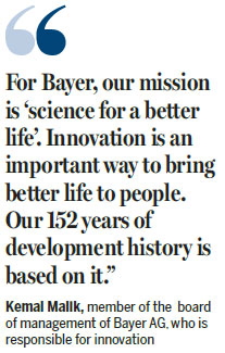 Bayer uses innovation to improve lifestyles in China