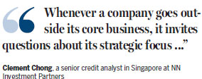 Developers' diversification worries creditors