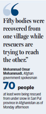 Afghan avalanches bury entire villages