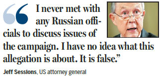 US attorney general under fire over Russian contacts