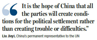 China supports probe into use of chemical weapons