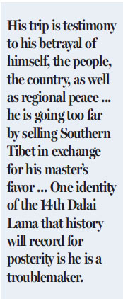 Dalai Lama's trip a betrayal of the country