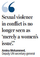Sexual violence 'legitimate threat' to peace