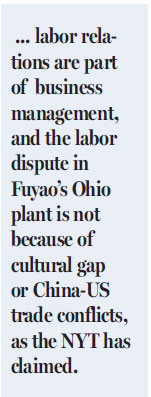 Fuyao labor dispute in US a valuable lesson