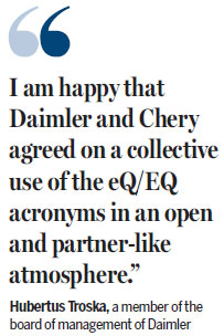 Daimler, Chery settle branding spat