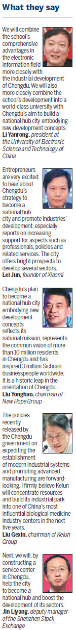 Chengdu nears 'fully developed' phase
