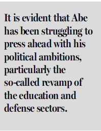 Abe continues his struggle to tide over political crisis