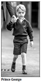 George starts first day at school