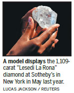 Uncut diamond sold for $53m