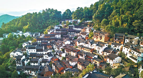 Legends of fall in mountains of Wuyuan town